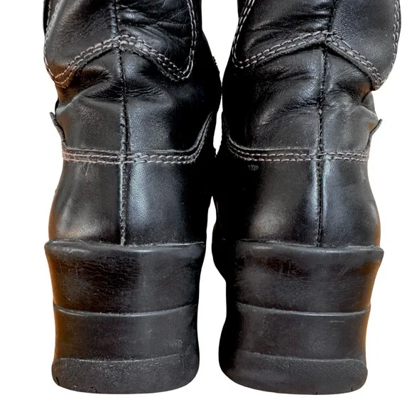 Aldo Black Leather Winter Boots, Size 38/7.5 - Picture 6 of 16